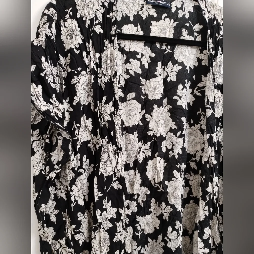 Brandy Melville Floral Kimono Duster Jacket One Size - Picture 4 of 7